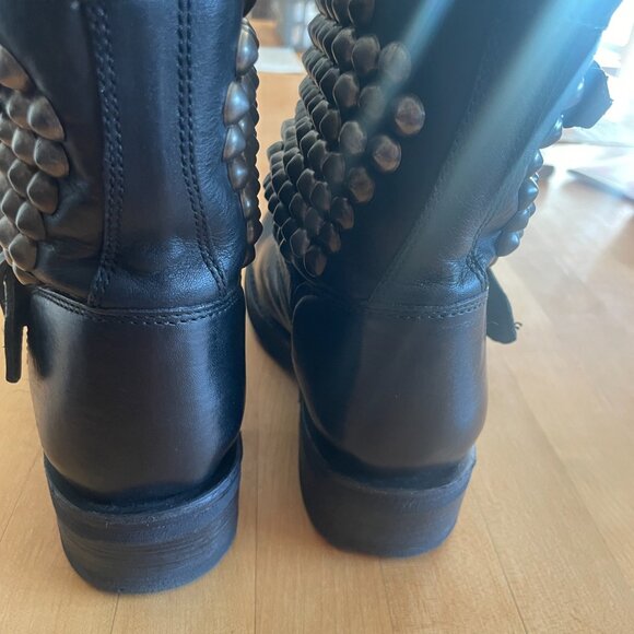 ASH Tennessee Studded Leather Ankle Boots in Black 37/7 - Picture 3 of 5